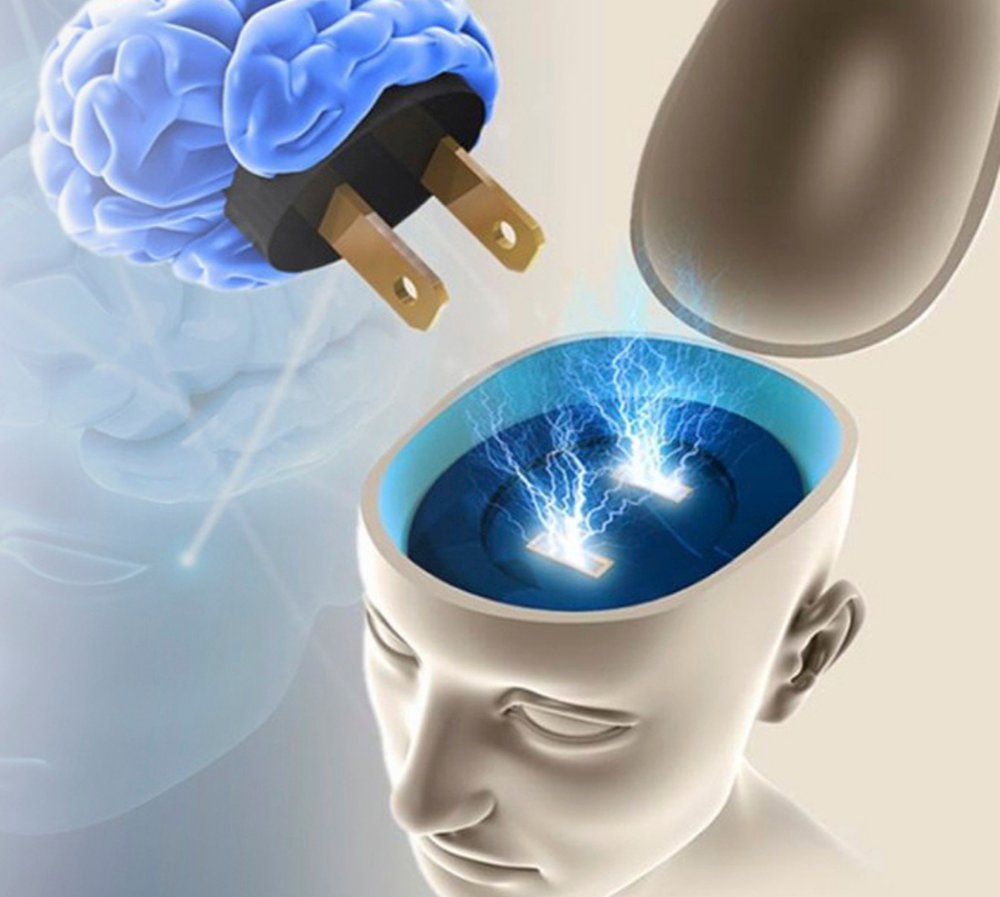 Ilustração de um cérebro sendo reconectado, representando a neuroplasticidade trabalhada pela meditação.
