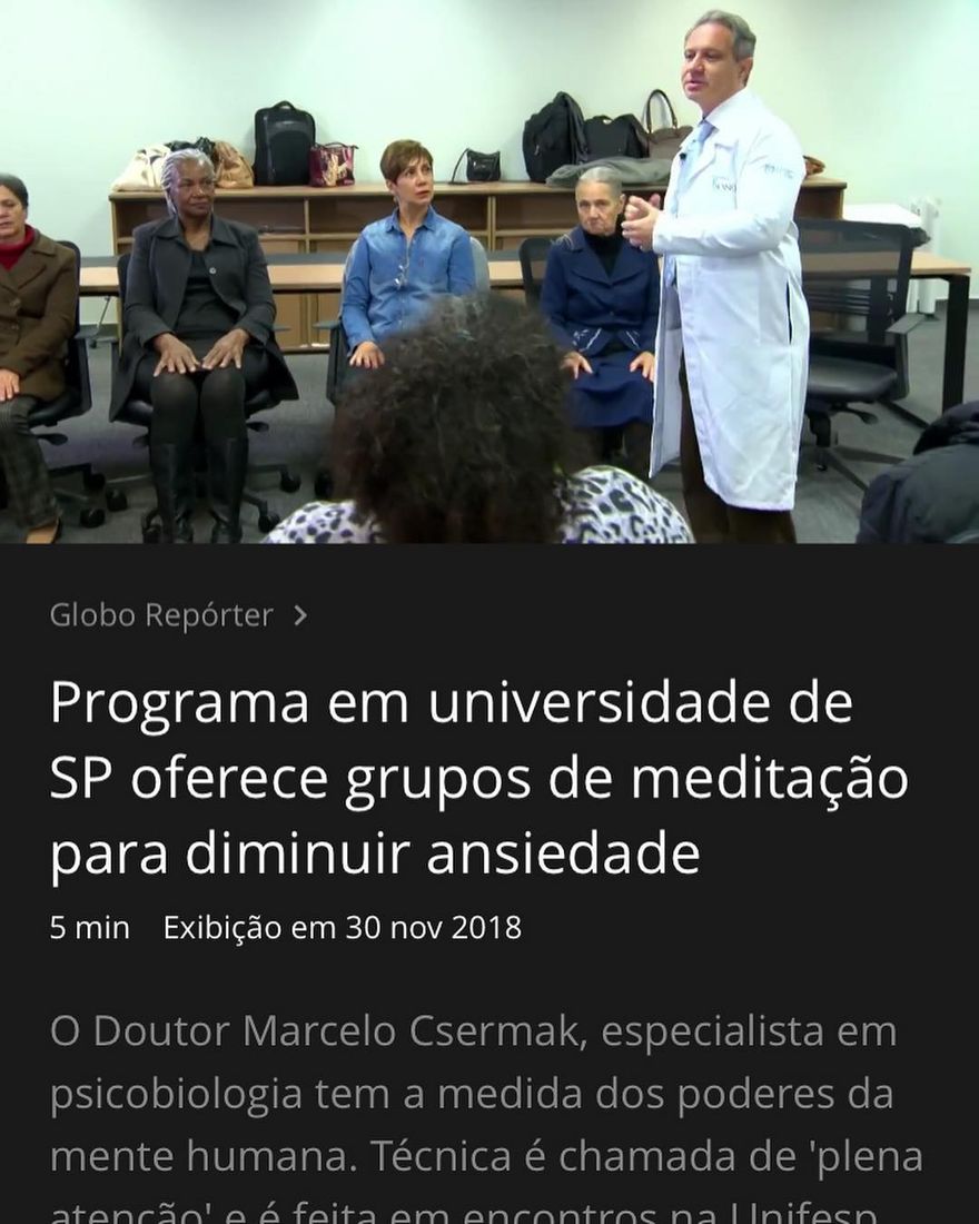 Mindfulness no Globo Repórter